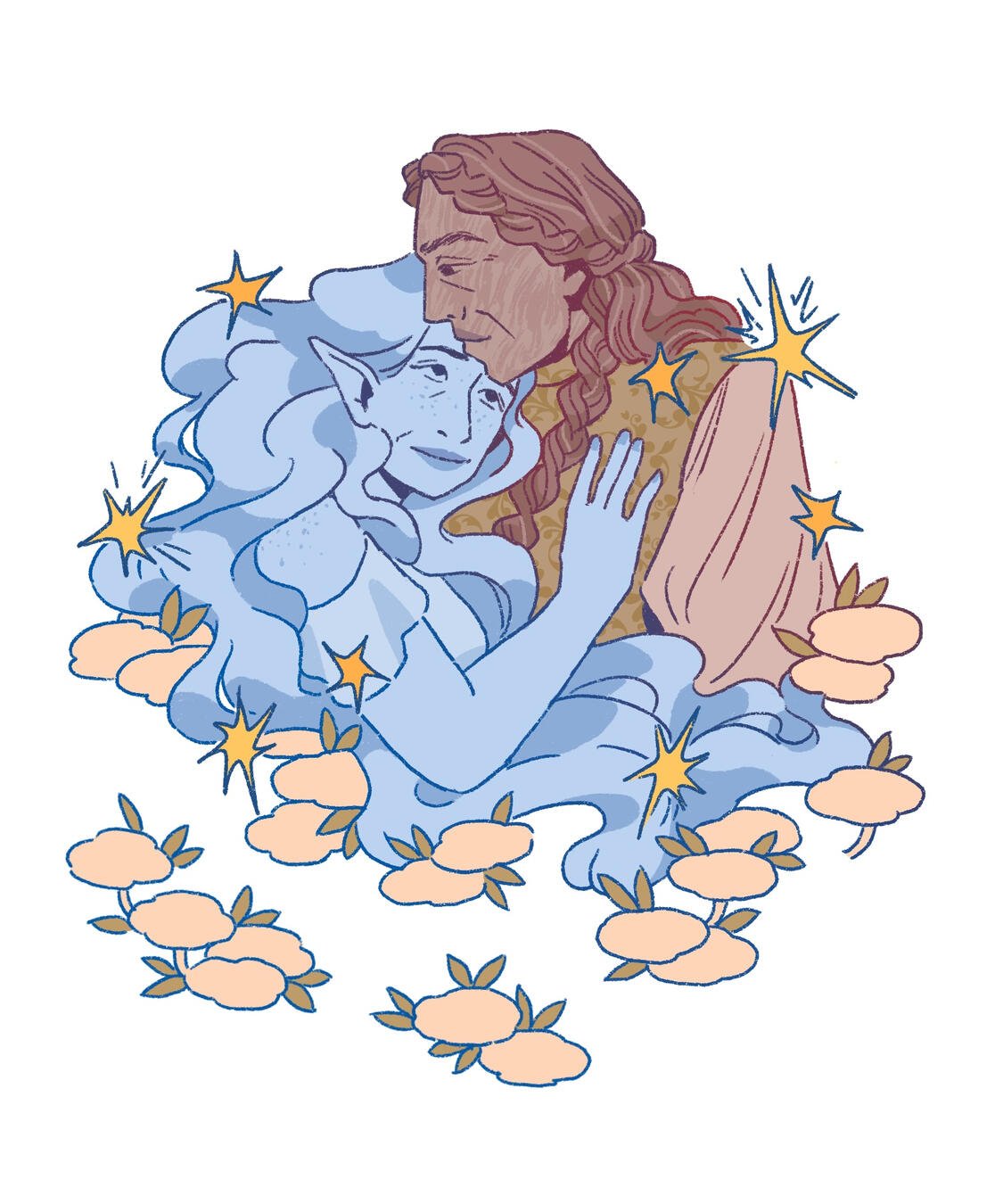 image 6: D&D character commission | 2 half bodies/busts + extra elements.