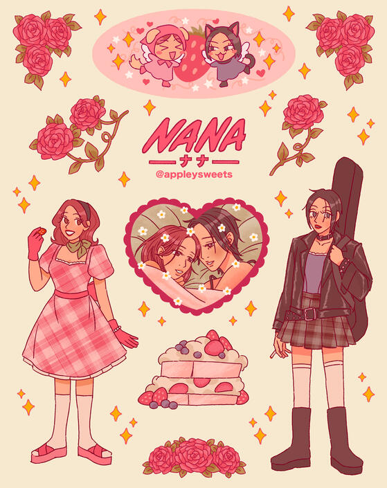 nana sticker sheet
